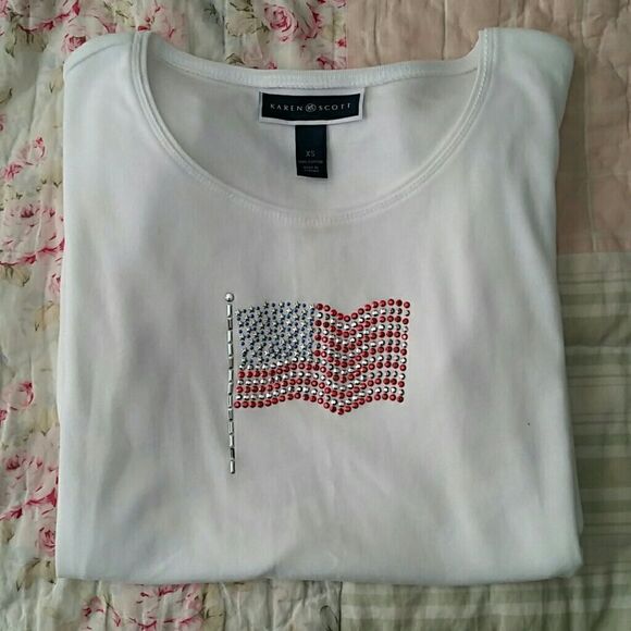 Karen Scott Bling Waving USA American Flag… - Picture 4 of 5